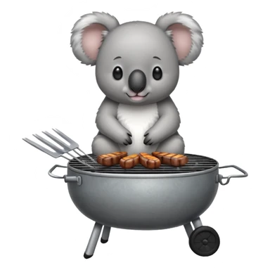 koala siting on a barbecue sticker