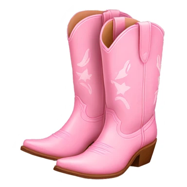 Light pink cowboy boots sticker