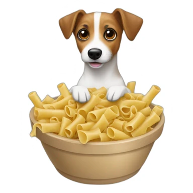 jackrussel-eat-pasta sticker