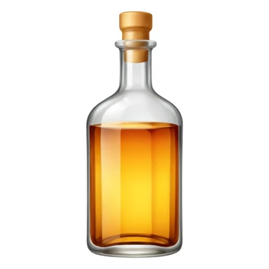 bottle of glass with alcohol sticker