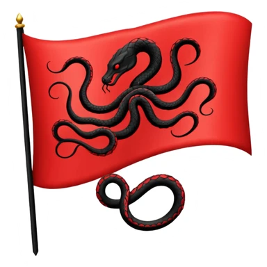 Can you generate me a emoji flag of the fictional world war two team hydra from Captain America? sticker