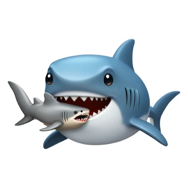 shark with hedgehog in love sticker