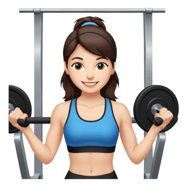 Brunette fair skin girl gym sticker