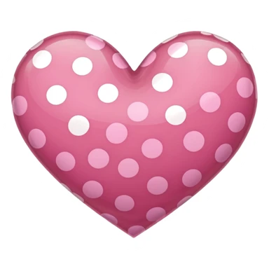 brown pink polka dot heart  sticker