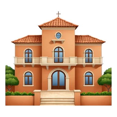 Mediterranean villa with terracotta roof sticker