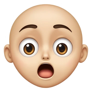 shocked face with wide open eyes and open mouth sticker