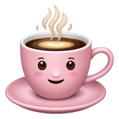 light-pink cup of coffee, no details sticker