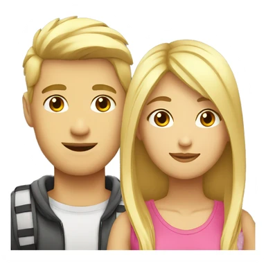 blond boyfriend asian girlfriend tourists sticker