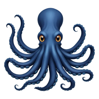 Create a single emoji of a Kraken in full body, shown at a slight side angle in a natural, characteristic pose. stylized like an emoji, but clearly recognizable.  sticker