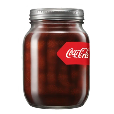 A jar of Coca-Cola sticker