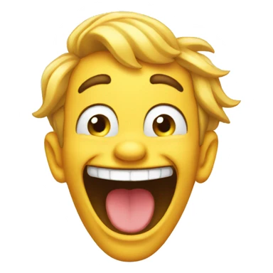 goofy laughing emoji sticker