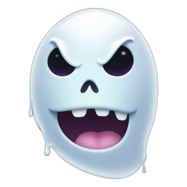 Ghost face sticking his tounge out   sticker