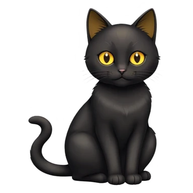Black cat with golden eyes sticker