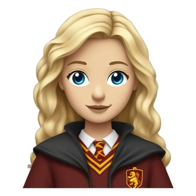 Blonde gryffindor girl Caucasian blue eyes sticker