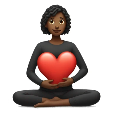 woman shaping a heart with her hands on her belly sticker