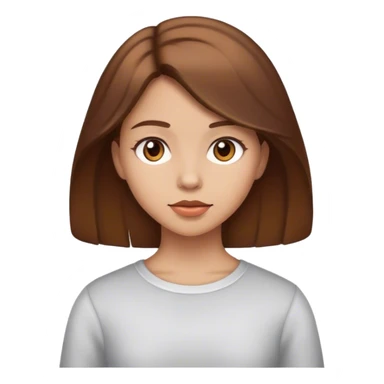 Girl brown hair sticker