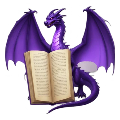 purple dragon holding the book of the dead sticker