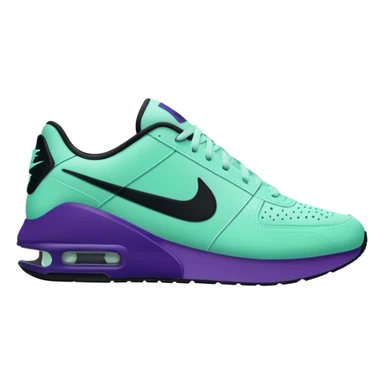 Mint, royal plum and black futuristic nike sneakers sticker