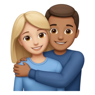 Texte ´Gros câlin’, en dessous un homme serre sa sœur dans ses bras sticker