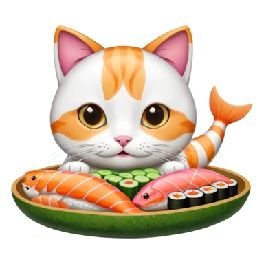 pandas sushi cat cute sticker
