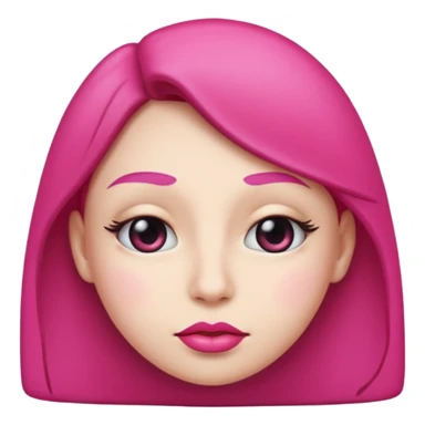 I want an emoji with the eyes looking to the side and with big pink lips and a judgemental face sticker