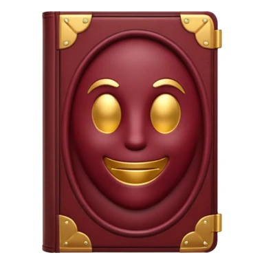 book in burgundy color sticker