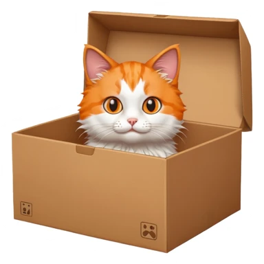 cat in boxe sticker