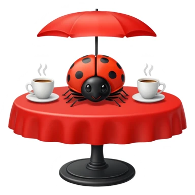 coccinelle café sticker