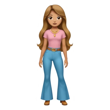 Retro 70s Girl sticker