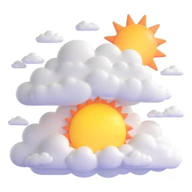 cloudy sky with sun peeking through sticker