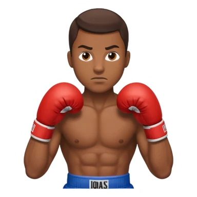 athlete in boxing gloves sticker