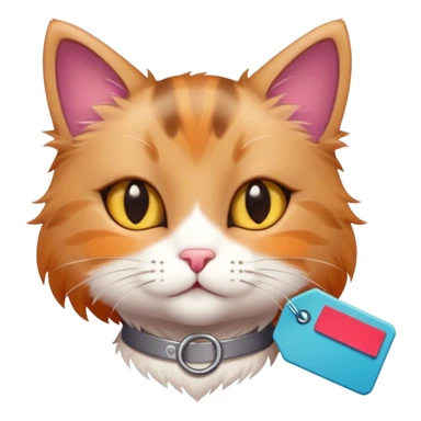 Little cat with name tag DARIA sticker