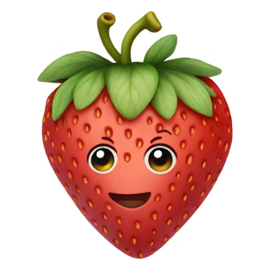 heart shaped strawberry sticker