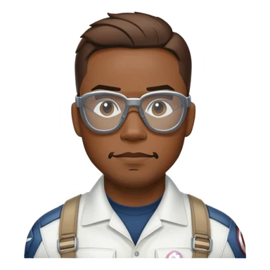 sam wilson with side-whiskers wear safety glasses from  from captain america: civil war sticker