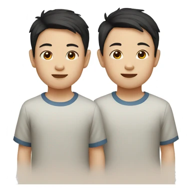 Chinese Twin boys sticker