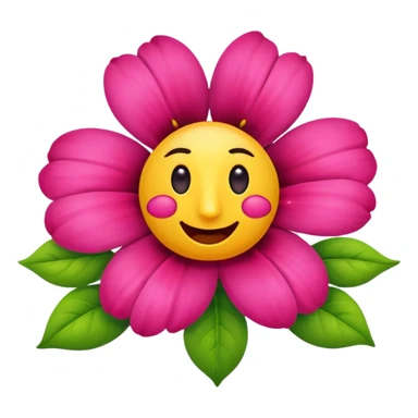 A flower with mouth eyes nose etc with feet  sticker