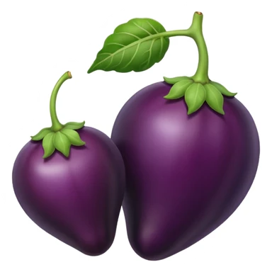 Eggplant between two big cherries  sticker