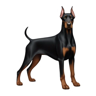 One Doberman black and one Doberman grown sticker