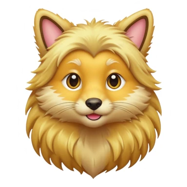 blonde hair animal sticker