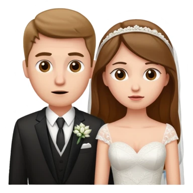 confused newlywed couple sticker