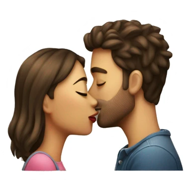 Boyfriend and girlfriend kissing  sticker
