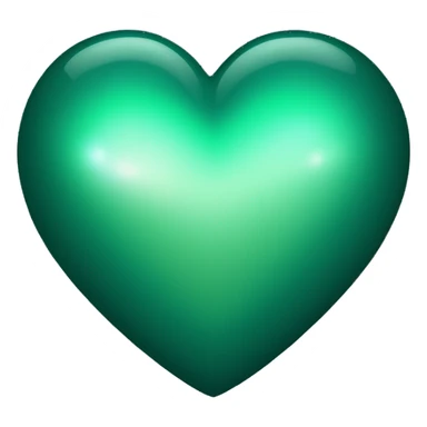 iridescent dark green heart sticker