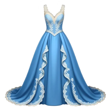 blue wedding dress sticker