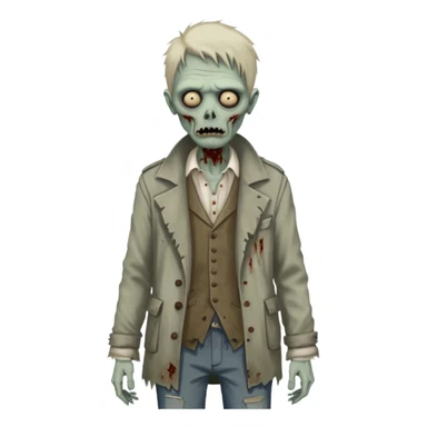 parisian zombie sticker