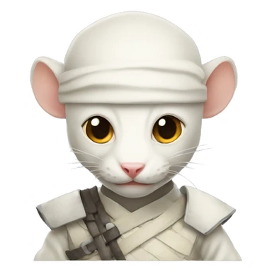 Albino rat ninja  sticker