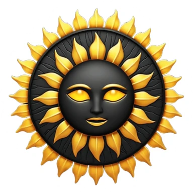 Gothic sun without face sticker