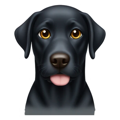 Black lab with white spot on chest one brown eye and one blue eye sticker