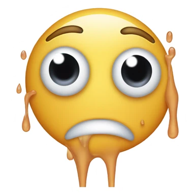 Flushed emoji sweating one eye sticker