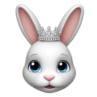 Bunny wearing a tiara  sticker
