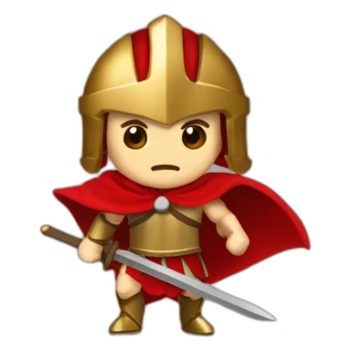 The Spartan Leonidas and his red cape sticker